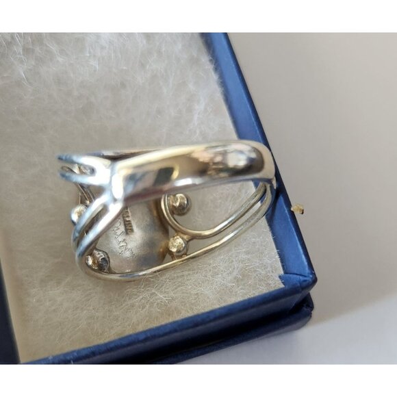 Ring Petrified Palmwood  Silver   Size 13 1/2  10 gr Stone 20 x 15 mm  Jerry Fra - Picture 10 of 14